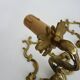 Vintage pair of bronze wall sconces from the 1950s and 60s.