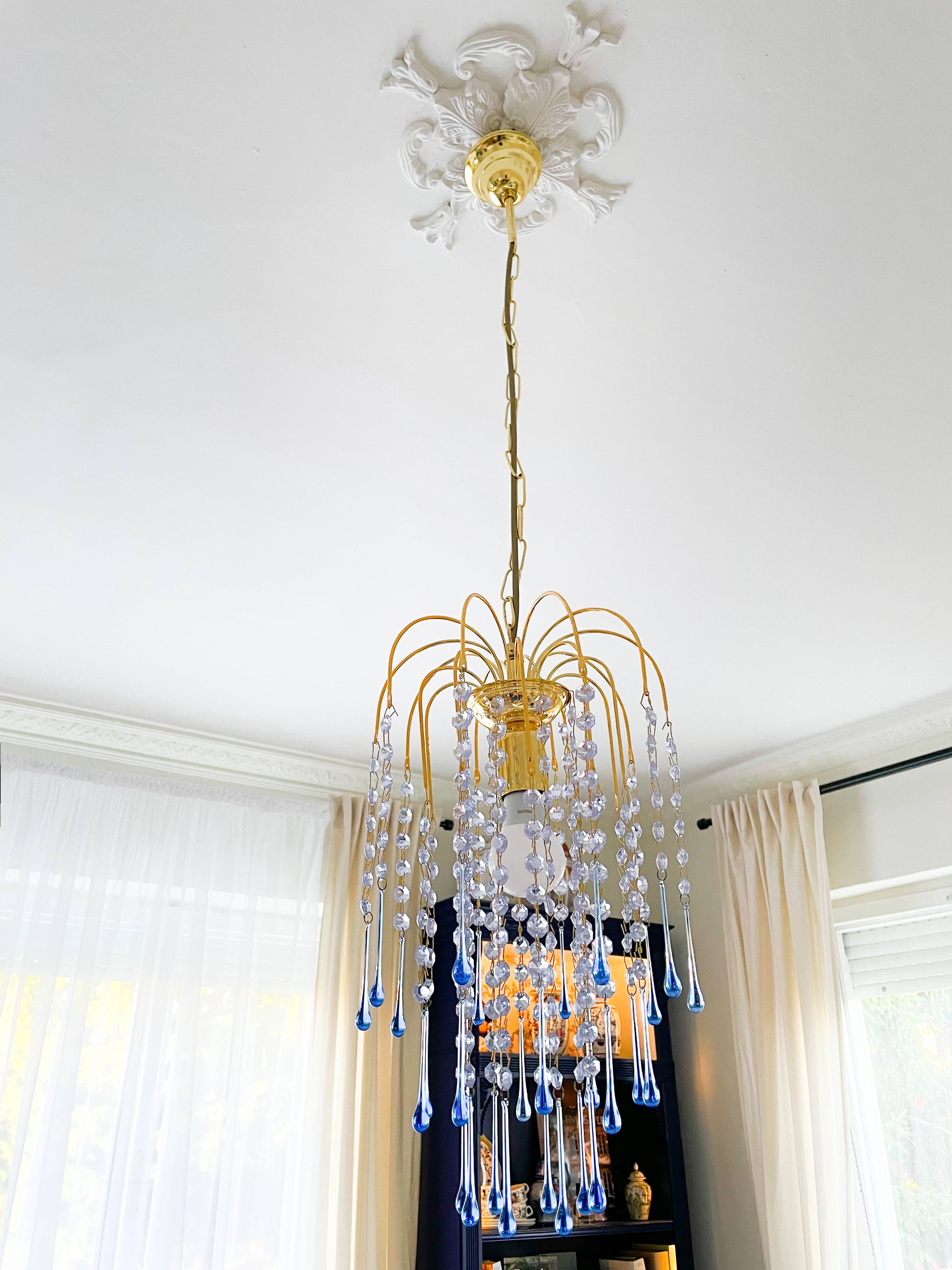 Suspension Murano & Améthyste – Pièce unique