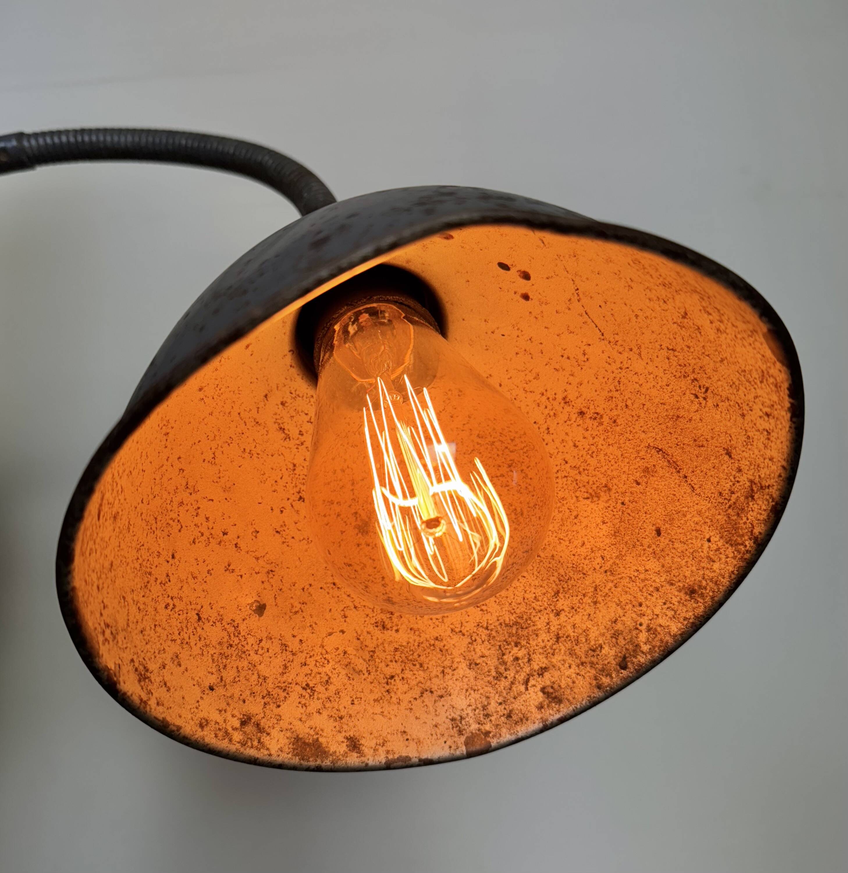 Grey Industrial Scissor Wall Lamp from Elektroinstala, 1960s