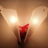 Three vintage rockabilly red plastic wall lights