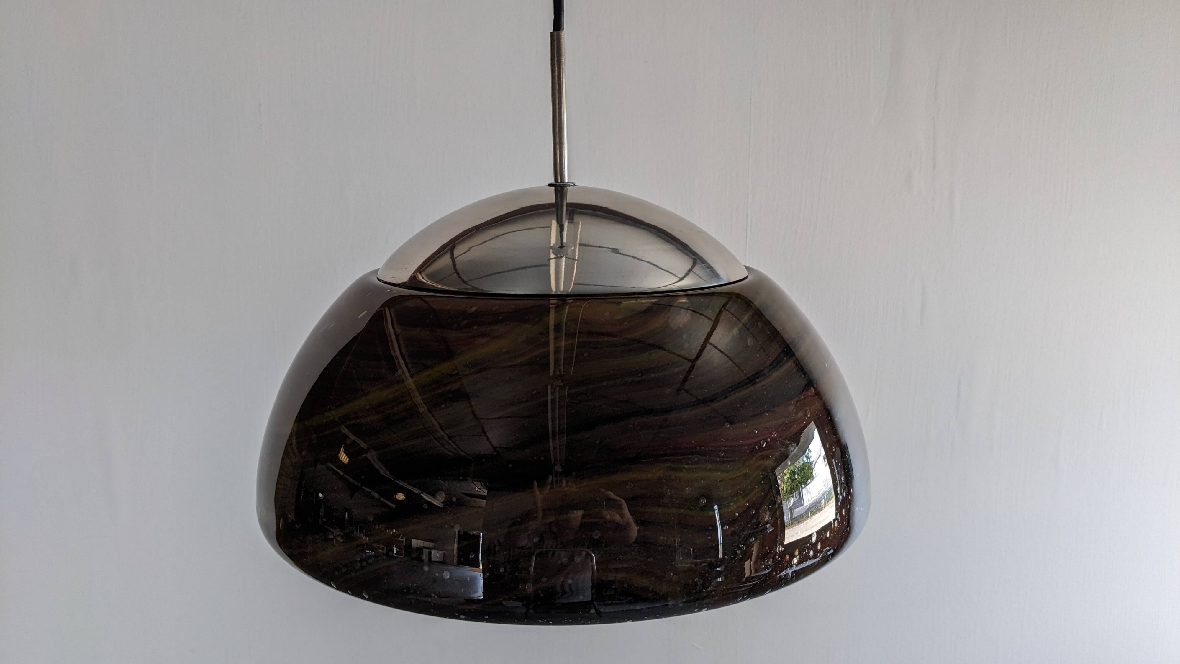 XL Murano glass pendant light by Doria Leuchten, Germany circa 1970