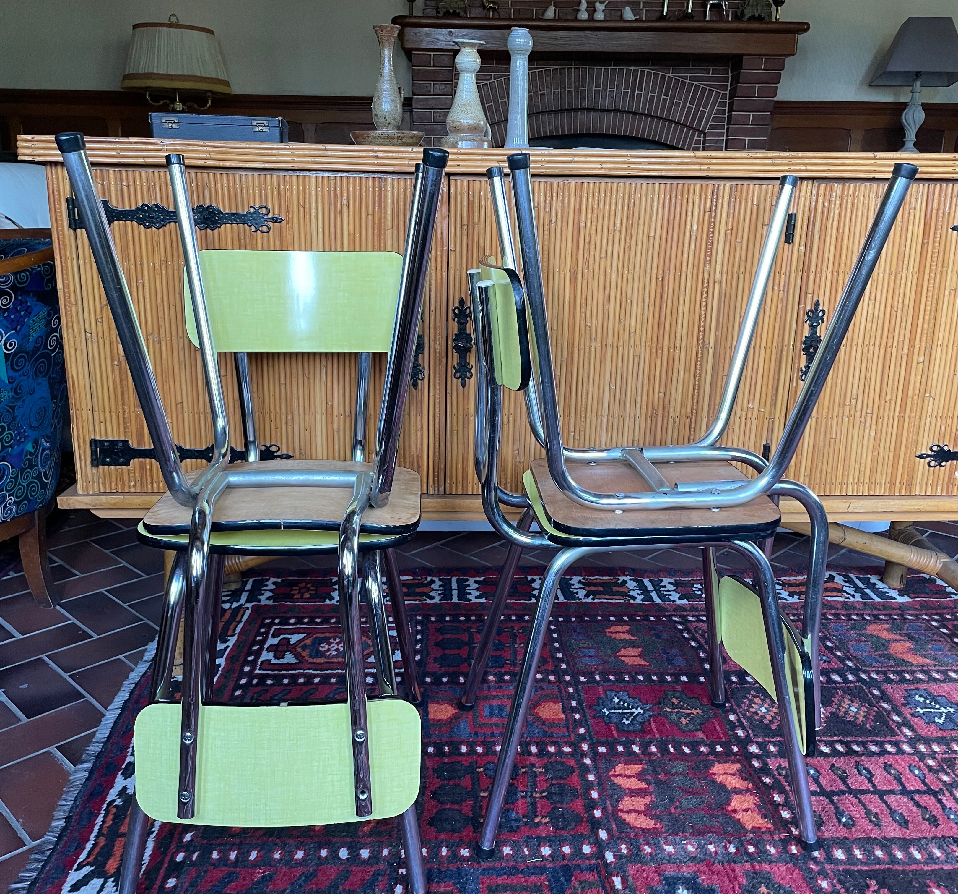 Chaises en formica 1960