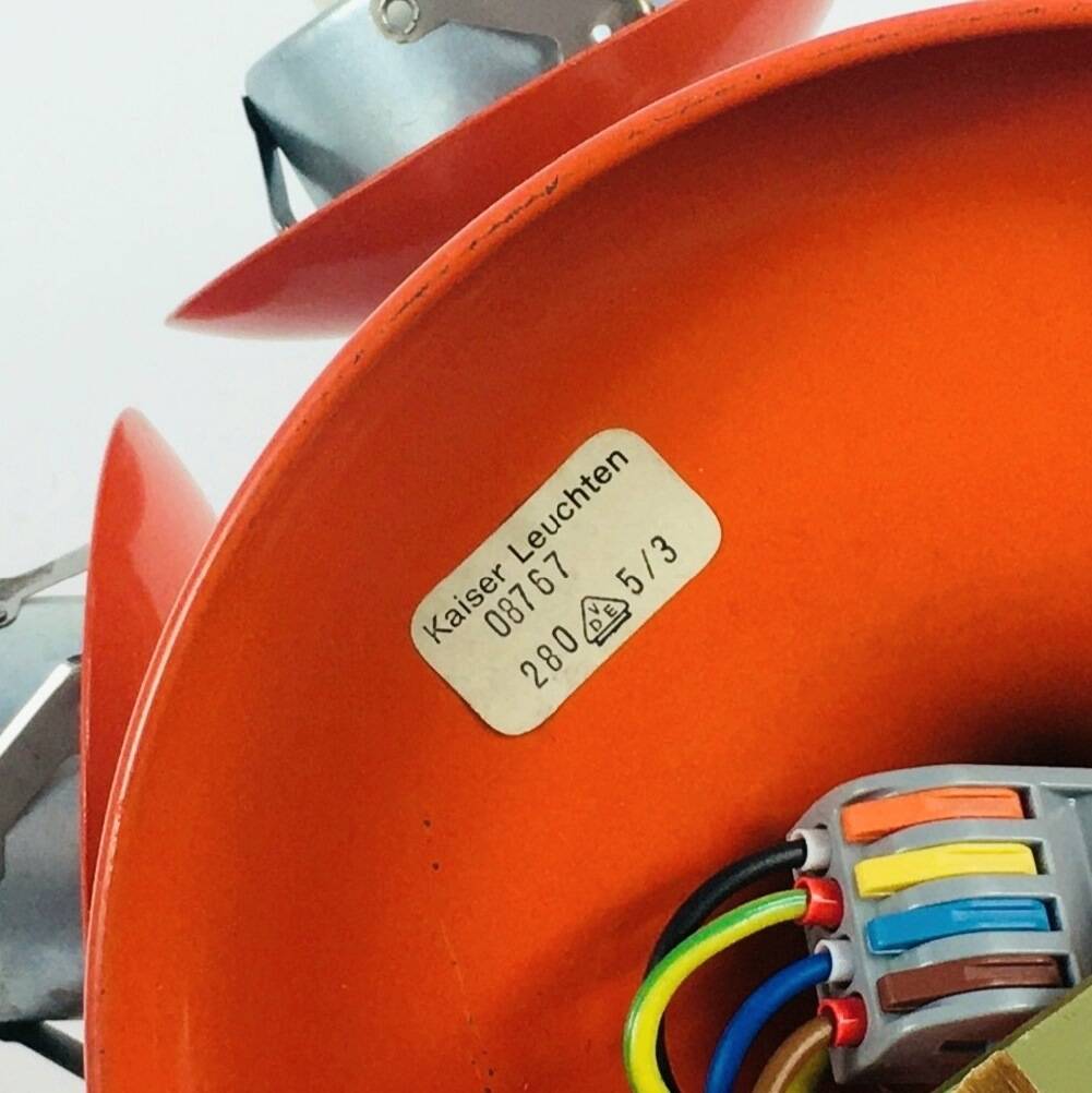 Large Space Age Sputnik Opal Glass Ceiling Light from Kaiser, Germany, 60s