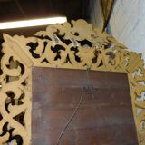Wooden mirror carved gilded with leaf 140x98cm
