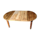 Louis Philippe table, 3 extensions, walnut tray