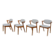 Mid Century Teak Model 42 Dining Chairs by Kai Kristiansen for Schou Andersen, 1960s, Set of 4