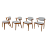 Lot de 4 chaises modèle 42 par Kai Kristiansen pour Schou Andersen, 1960s, Set de 4
