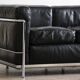 Cassina LC2 Three Seater Sofa By Charlotte Perriand, Le Corbusier, 1960s