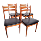 4 chaises scandinaves vintages bois