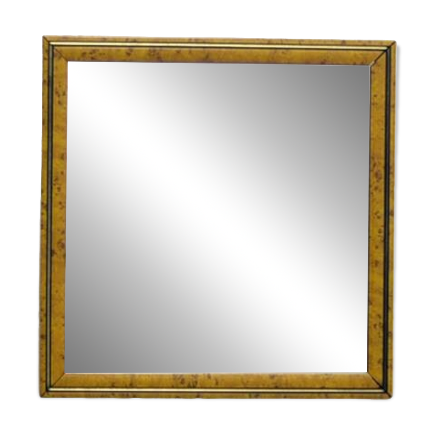 vintage ochre yellow with black square mirror