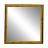 miroir carré vintage ocre jaune avec noir