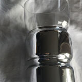 Vase verre argent