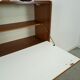 Teak veneer wall cabinet with flap, bar cabinet vintage