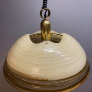 Duża okrągła lampa wisząca regulowana vintage italy 60'