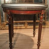 Coffee table with a marble top, known as "bouillotte".
