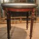 Coffee table with a marble top, known as "bouillotte".