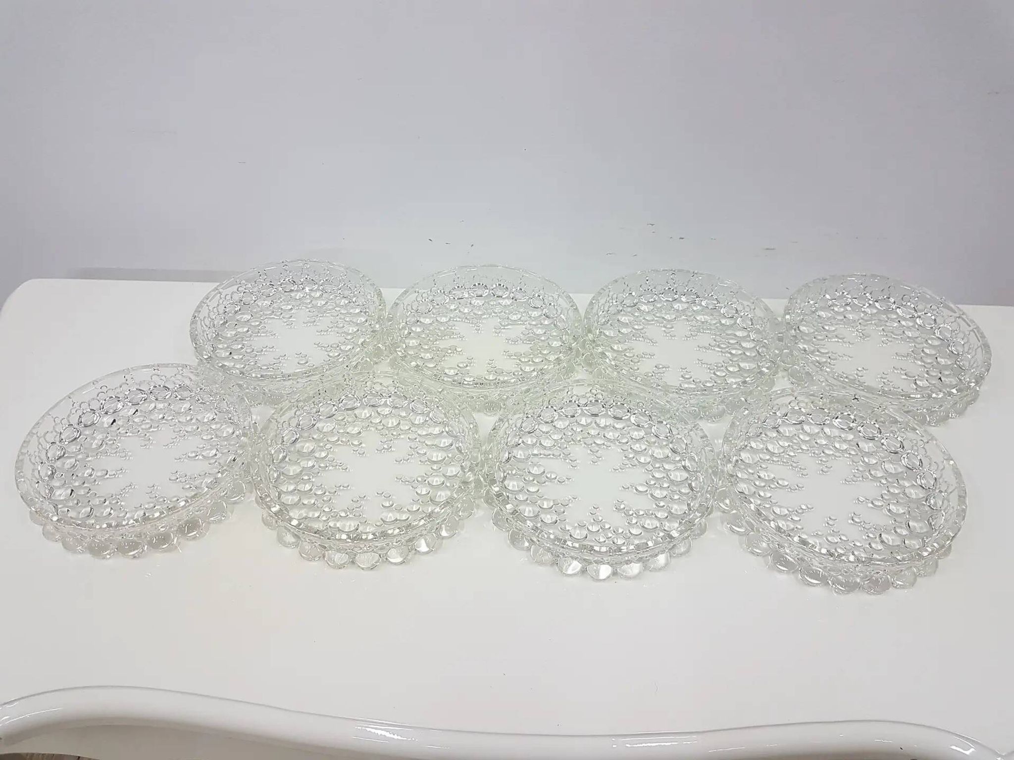 12-piece Bolero Bubble set, clear crystal glass, Walther Glas, Germany, 197