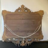 Miroir Napoléon III en stuc doré