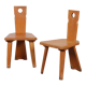 Paire de chaises vintage en bois vers 1960