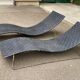 2 vinyl garden loungers from the 1960s