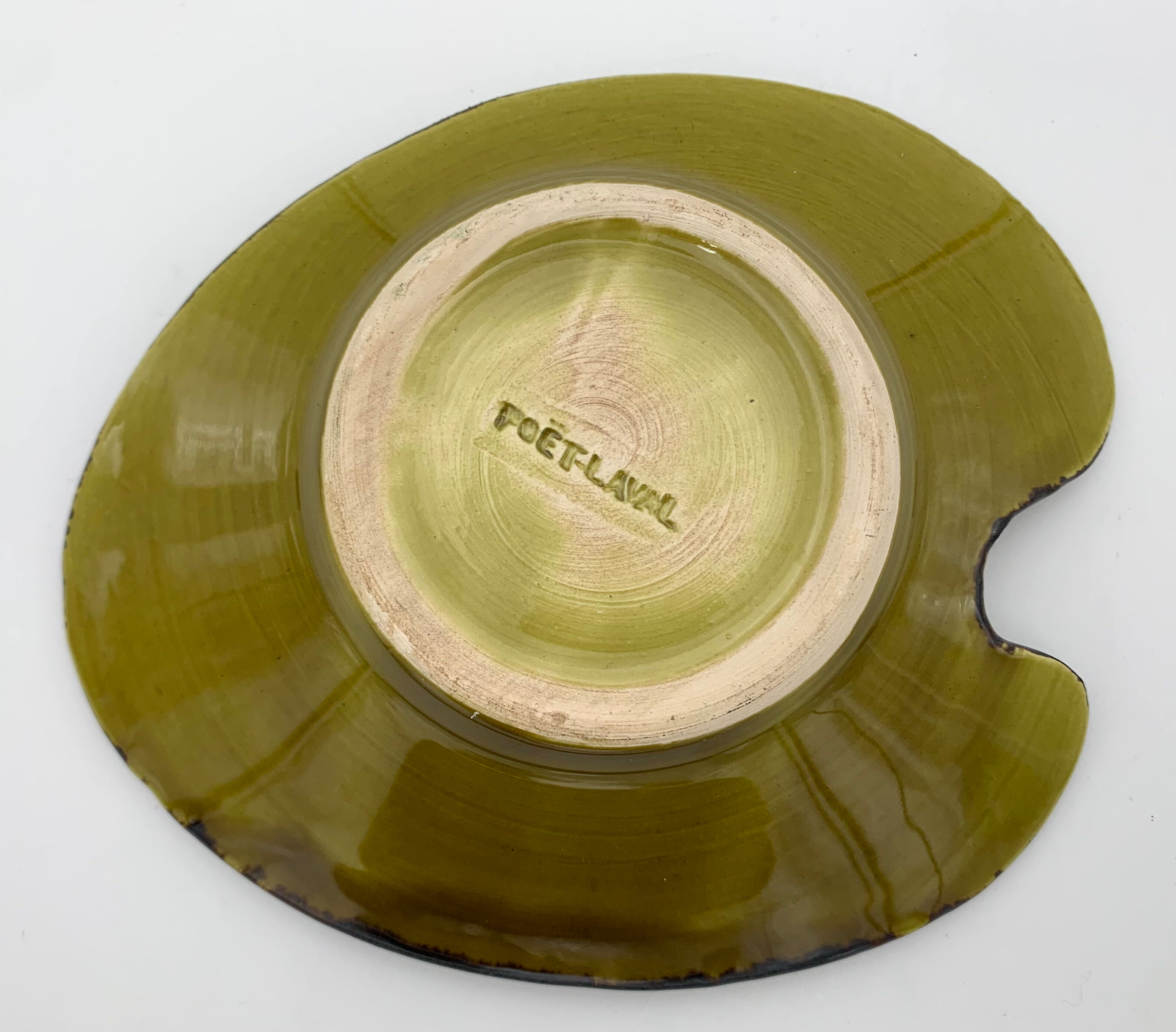 Vintage enameled ceramic bowl signed POET-LAVAL - 1960s.