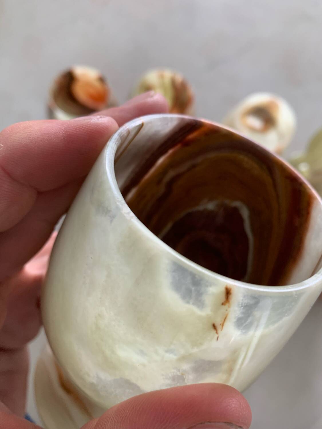 Vintage Onyx Glass Lot Circa 1970