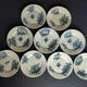 Set of nine antique earthenware, terracotta plates Salins, Antoinette