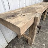 Etabli de menuisier en hêtre massif, France début XXe