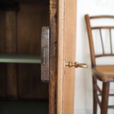 Restored Parisian Buffet – Wood & Sage-Colored Paint