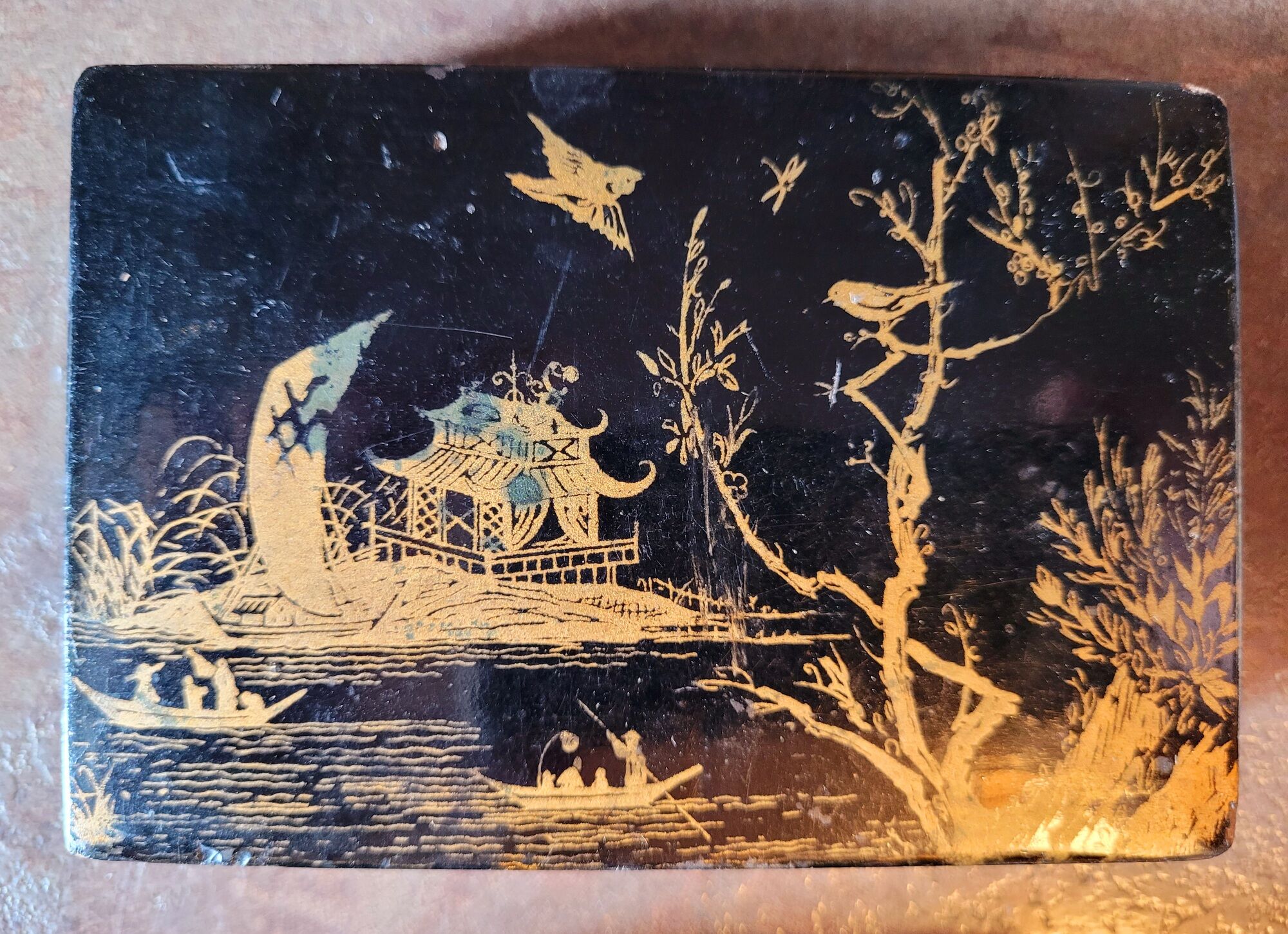 Old Vintage Boxes NINETEENTH in lacquer Asia China