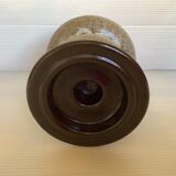 Ceramic candle holder brown white black