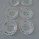 6 plates desserts veronica blue flowers myosotis arcopal france