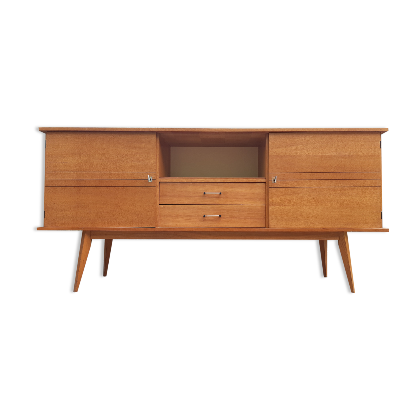 Enfilade vintage chêne clair 1950