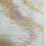 Old map of Italy from 1928