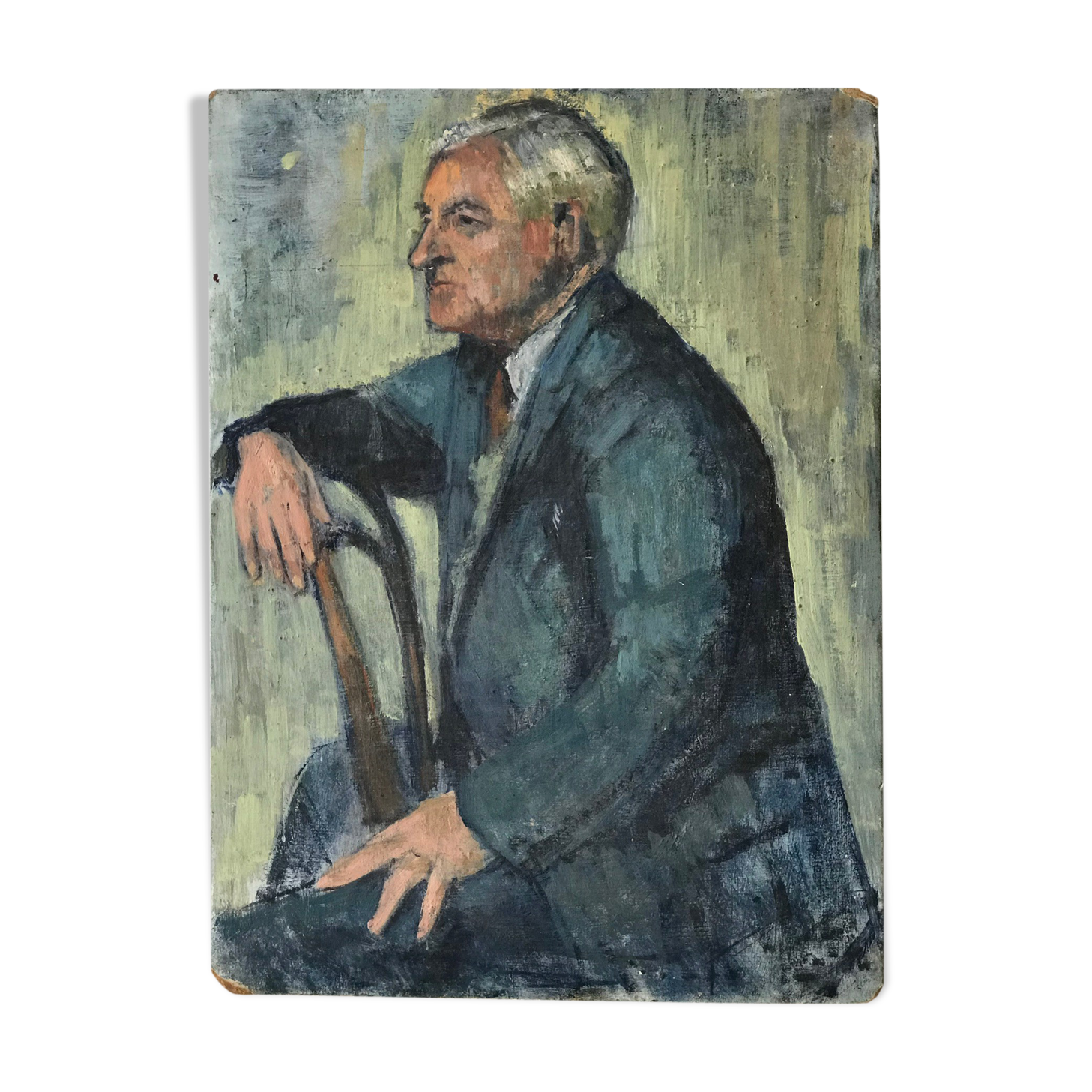 Portrait in ancient oil