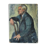 Portrait in ancient oil