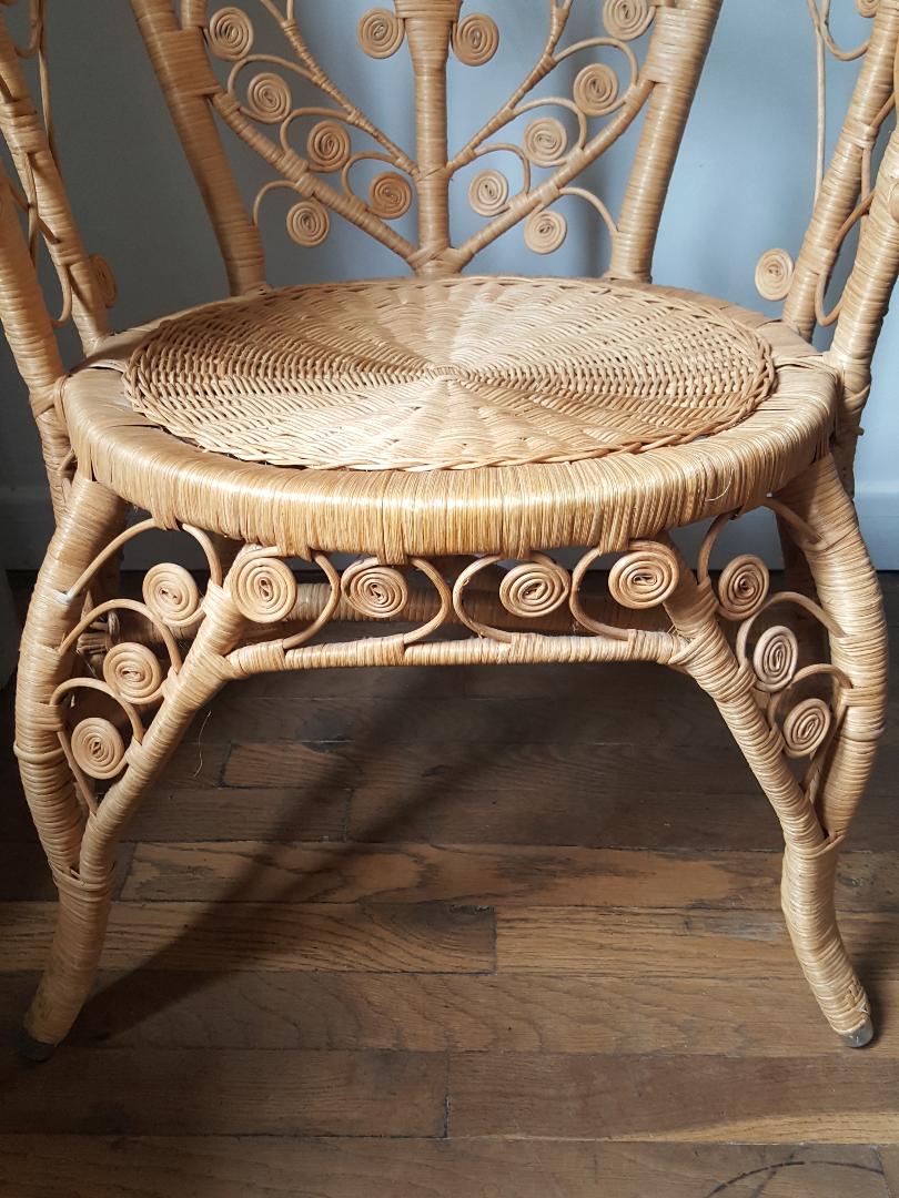 Peacock rattan chair