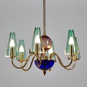 Italian Glass Chandelier, 1980s (MK9505)