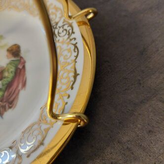 Assiette serviteur plat porcelaine Gloria Echt Glanzgold Fine porcelain