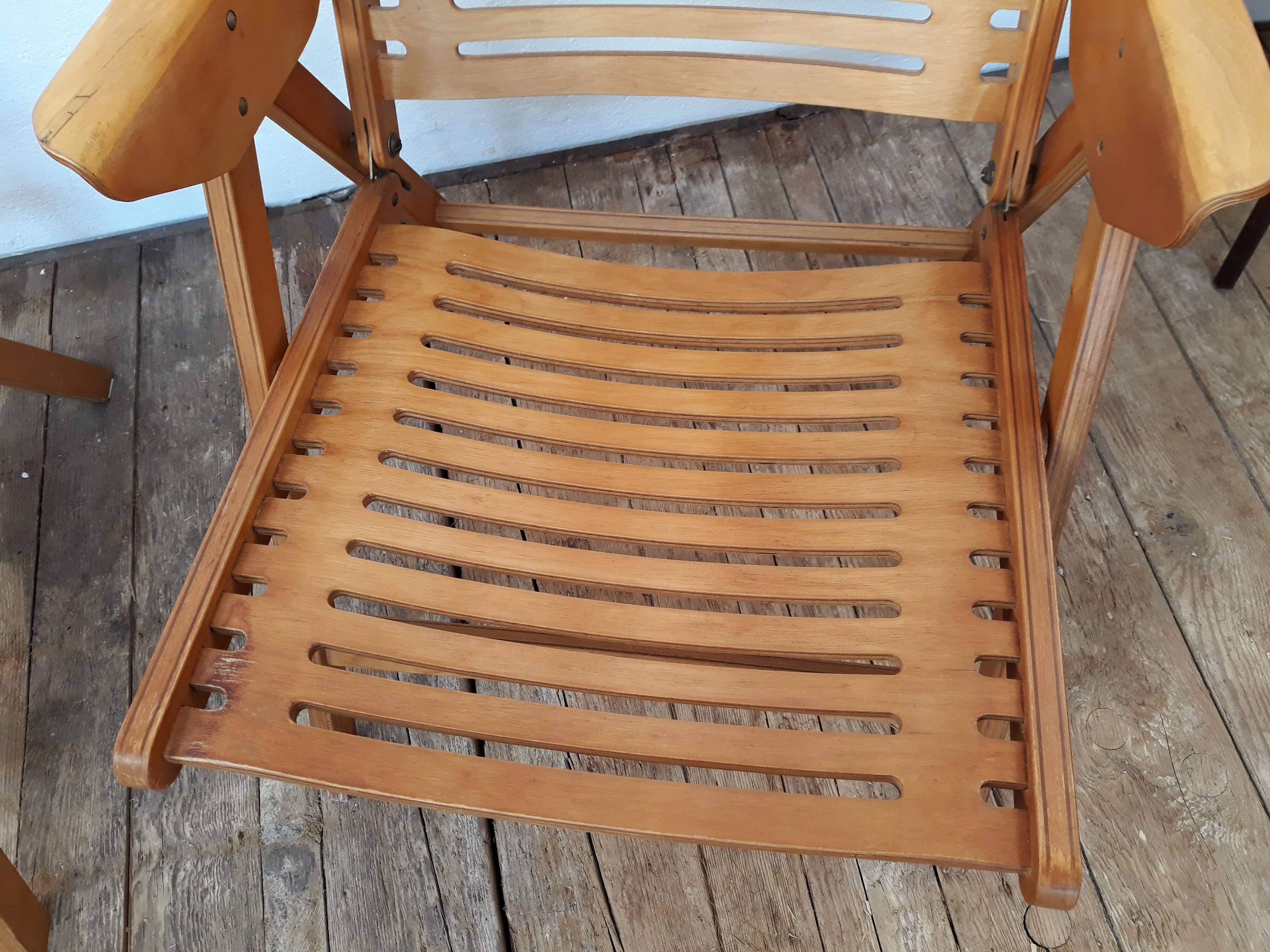 2 folding chairs vintage Rex lounge by Niko Kralj design