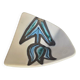CAPRON - Small Trilobed Cup with Blue Tulip Decor M13