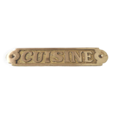 Brass kitchen door plate