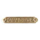 Brass kitchen door plate