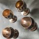Metal stemmed glass