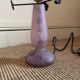Lamp base in pink glass.