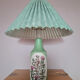 Vintage ceramic lamp, AK Kaiser, Germany, antique light fixture.