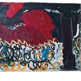 Abstract oil painting on canvas