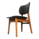 Fauteuil vintage en skaï et hêtre style danois 1960s
