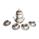 Teapot Pillivuyt and 4 vintage ceramic cups