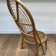 Paire de chauffeuses vintage en rotin 1960